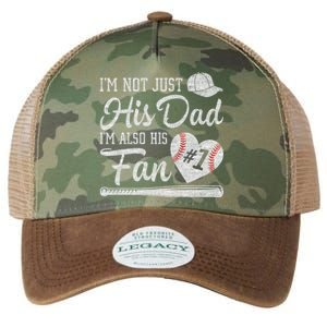 I'm Not Just His Dad I'm His Number One Fan Baseball Papa Legacy Tie Dye Trucker Hat