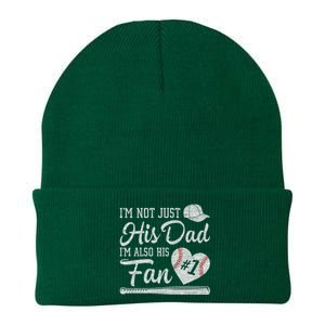 I'm Not Just His Dad I'm His Number One Fan Baseball Papa Knit Cap Winter Beanie