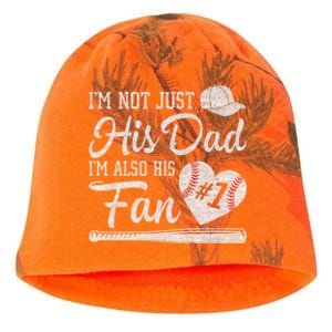 I'm Not Just His Dad I'm His Number One Fan Baseball Papa Kati - Camo Knit Beanie