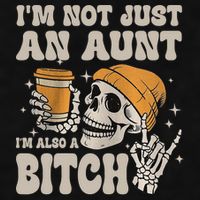 Im Not Just An Aunt Im Also A Bitch Funny Skeleton Auntie Ladies PosiCharge Tri-Blend Wicking Tank