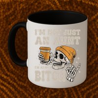 Im Not Just An Aunt Im Also A Bitch Funny Skeleton Auntie Mug
