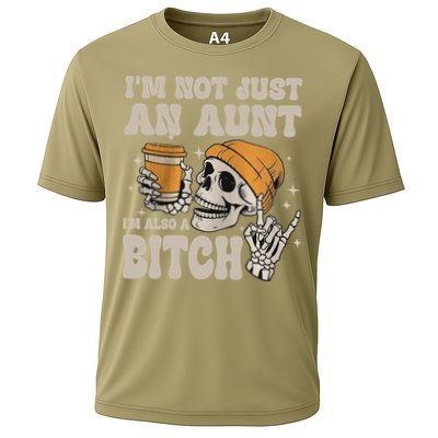 Im Not Just An Aunt Im Also A Bitch Funny Skeleton Auntie Cooling Performance Crew T-Shirt