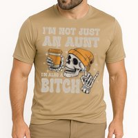 Im Not Just An Aunt Im Also A Bitch Funny Skeleton Auntie Cooling Performance Crew T-Shirt