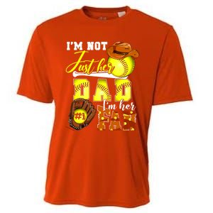 IM Not Just Her Dad IM Her Number One Fan Softball Dad Great Gift Cooling Performance Crew T-Shirt