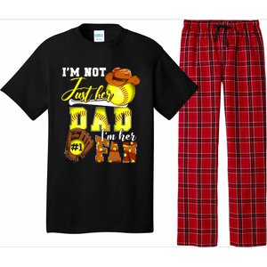 IM Not Just Her Dad IM Her Number One Fan Softball Dad Great Gift Pajama Set