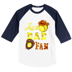 IM Not Just Her Dad IM Her Number One Fan Softball Dad Great Gift Baseball Sleeve Shirt