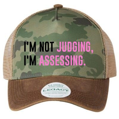I'm Not Judging I'm Assessing Funny Legacy Tie Dye Trucker Hat