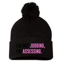 I'm Not Judging I'm Assessing Funny Pom Pom 12in Knit Beanie