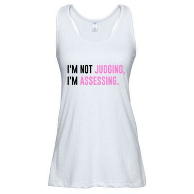 I'm Not Judging I'm Assessing Funny Ladies Essential Flowy Tank