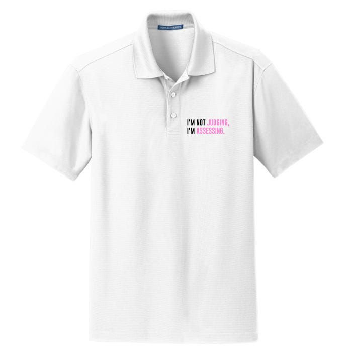 I'm Not Judging I'm Assessing Funny Dry Zone Grid Polo