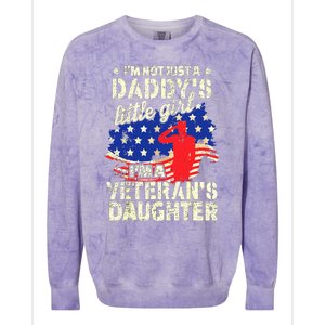 I'm Not Just A Daddy's Little Girl I'm Veteran's Daughter US Long Sleeve Colorblast Crewneck Sweatshirt