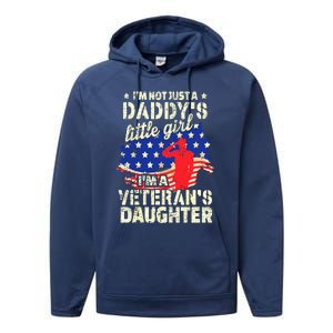 I'm Not Just A Daddy's Little Girl I'm Veteran's Daughter US Long Sleeve Performance Fleece Hoodie