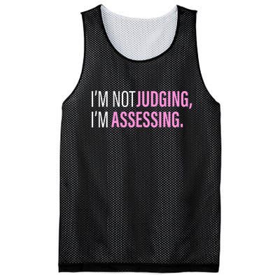 I'm Not Judging I'm Assessing Funny Mesh Reversible Basketball Jersey Tank