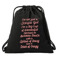 Im Not Just A Scorpio October November Birthday Funny Gift Meaningful Gift Drawstring Bag
