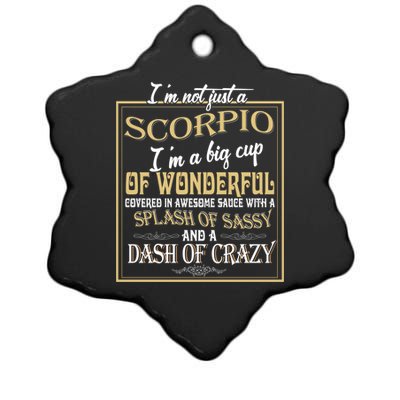 Im Not Just A Scorpio Zodiac Sign Birthday Gift Ceramic Star Ornament