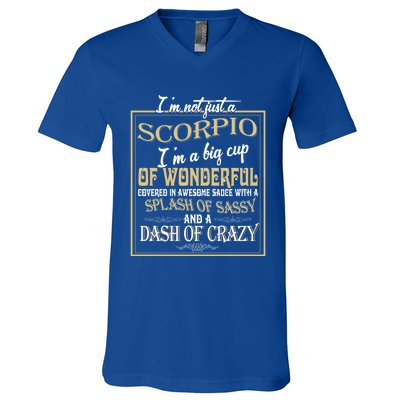 Im Not Just A Scorpio Zodiac Sign Birthday Gift V-Neck T-Shirt