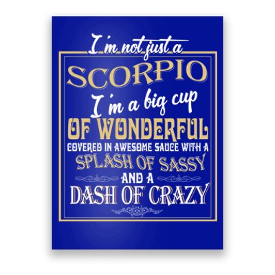 Im Not Just A Scorpio Zodiac Sign Birthday Gift Poster