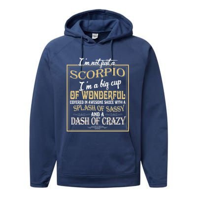 Im Not Just A Scorpio Zodiac Sign Birthday Gift Performance Fleece Hoodie