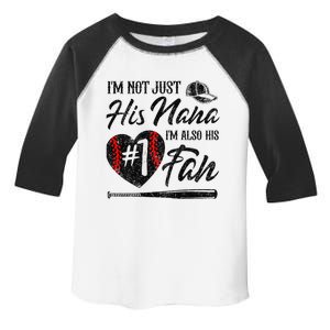 I'm Not Just His Nana I'm His Number One Fan Baseball Cute Toddler Fine Jersey T-Shirt