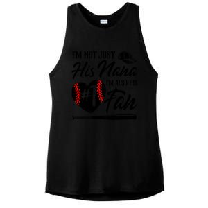 IM Not Just His Nana IM His Number One Fan Baseball Ladies PosiCharge Tri-Blend Wicking Tank