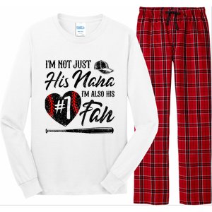 IM Not Just His Nana IM His Number One Fan Baseball Long Sleeve Pajama Set