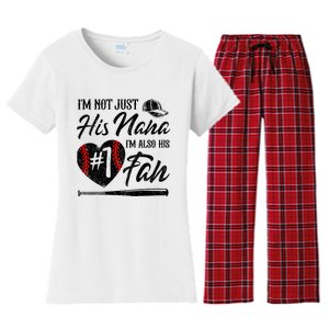 IM Not Just His Nana IM His Number One Fan Baseball Women's Flannel Pajama Set