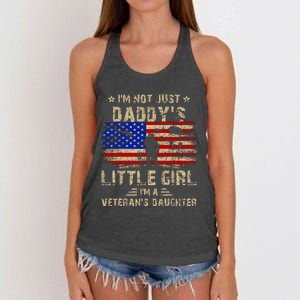 IM Not Just A DaddyS Little Girl IM A VeteranS Daughter Women's Knotted Racerback Tank