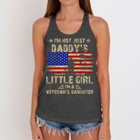 IM Not Just A DaddyS Little Girl IM A VeteranS Daughter Women's Knotted Racerback Tank