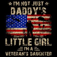 IM Not Just A DaddyS Little Girl IM A VeteranS Daughter Women's Knotted Racerback Tank