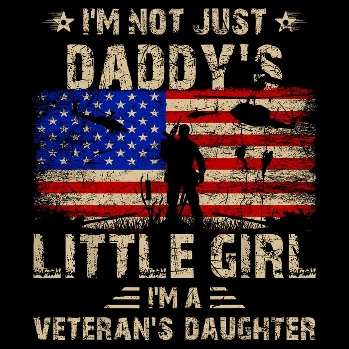IM Not Just A DaddyS Little Girl IM A VeteranS Daughter Women's Knotted Racerback Tank