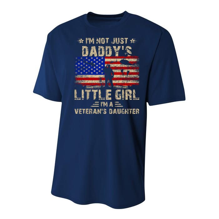 IM Not Just A DaddyS Little Girl IM A VeteranS Daughter Youth Performance Sprint T-Shirt