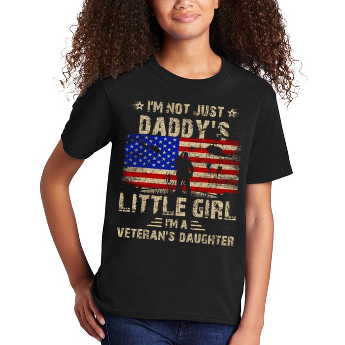 IM Not Just A DaddyS Little Girl IM A VeteranS Daughter Kids T-Shirt