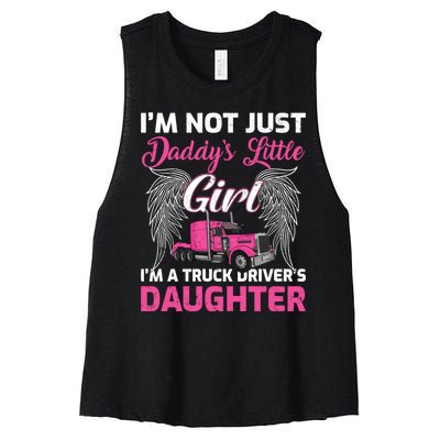 I'm Not Just Daddy's Little Girl I'm A Truckers Daughter Women's Racerback Cropped Tank