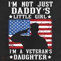 Im Not Just Dads Little Girl Im A Veterans Daughter 7 Panel Mesh Trucker Snapback Hat