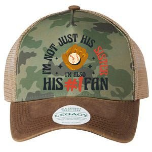 I'm Not Just His Sister I'm Also His Number One Fan Cute Baseball Legacy Tie Dye Trucker Hat