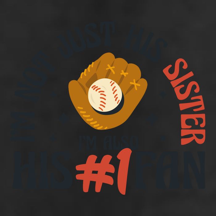 I'm Not Just His Sister I'm Also His Number One Fan Cute Baseball 7 Panel Mesh Trucker Snapback Hat