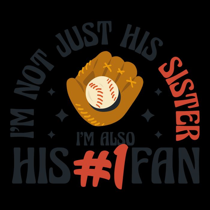 I'm Not Just His Sister I'm Also His Number One Fan Cute Baseball City Backpack
