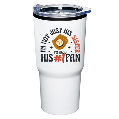 I'm Not Just His Sister I'm Also His Number One Fan Cute Baseball Tumbler