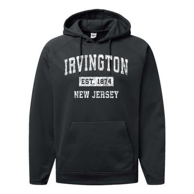 Irvington New Jersey Nj Vintage Sports Performance Fleece Hoodie