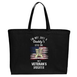 I'm Not Just Daddy's Little Girl Im A Veterans Daughter Cotton Canvas Jumbo Tote