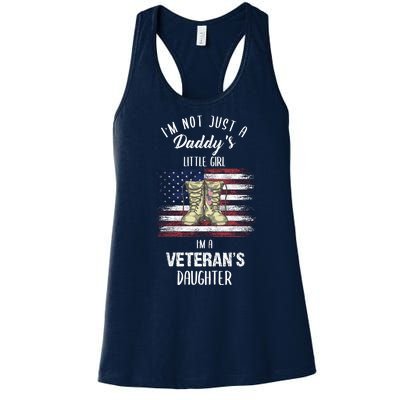 I'm Not Just Daddy's Little Girl Im A Veterans Daughter Women's Racerback Tank