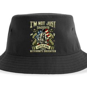 Im Not Just A Daddys Little Girl Im A Veterans Daughter Sustainable Bucket Hat