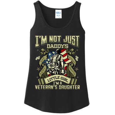 Im Not Just A Daddys Little Girl Im A Veterans Daughter Ladies Essential Tank