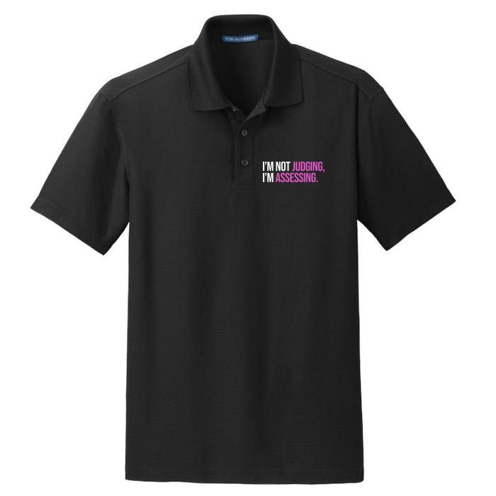 I'm Not Judging I'm Assessing Dry Zone Grid Polo