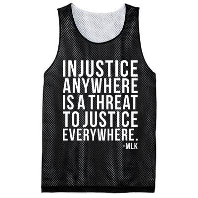 Injustice Anywhere is a Threat to JUSTICE Everywhere MLK Mesh Reversible Basketball Jersey Tank