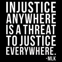 Injustice Anywhere is a Threat to JUSTICE Everywhere MLK Baby Bodysuit