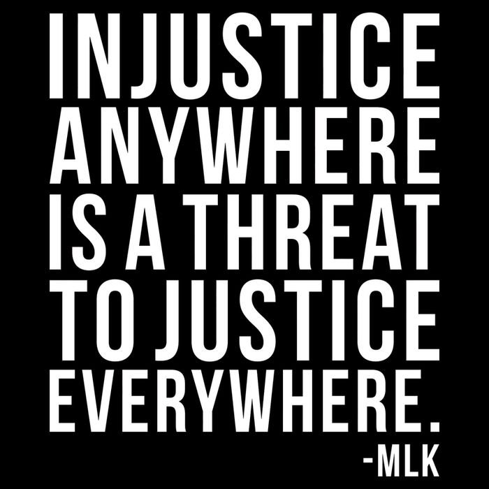 Injustice Anywhere is a Threat to JUSTICE Everywhere MLK Baby Bodysuit