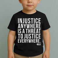 Injustice Anywhere is a Threat to JUSTICE Everywhere MLK Toddler T-Shirt
