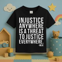 Injustice Anywhere is a Threat to JUSTICE Everywhere MLK Toddler T-Shirt