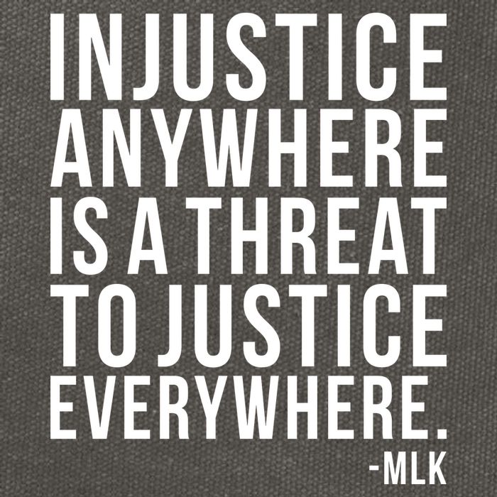 Injustice Anywhere is a Threat to JUSTICE Everywhere MLK Cotton Canvas Backpack